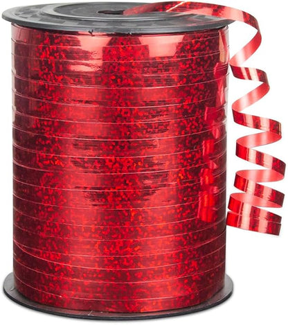 Premium Red Shiny Curling Shiny Ribbon, 1/5" Wide x 500 Yards Christmas Curling by KMERLIFE