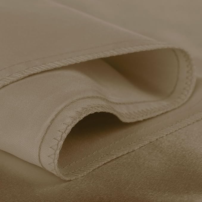 BLISSFORD Satin Pillowcase with Zipper, for Hair and Skin Care, Feels Soft and Cool Like a Silk Pillowcase, Beige Satin Pillow Cases 2 Pack, Slik Pillow Cover, King Size, Set of 2