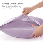 BEDELITE Satin Body Pillow Cover 2 Pack, Super Soft and Cooling Body Pillow Pillowcase for Hair and Skin, Breathable Silky Full Long Pillowcase Cover(20"x54", Lavender)