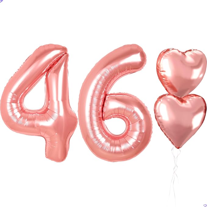 40 inch Rose Gold Birthday Balloons by Unknown