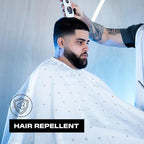 Barber Strong The Barber Cape Haircut Cover for Men, Hair Repelling and Static-Reducing Material, Water Resistant Fabric