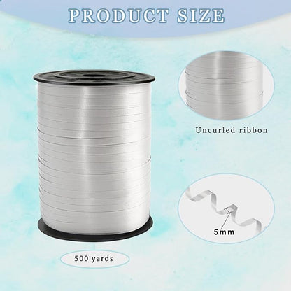 500 Yard White Curling Ribbon, 1/5" Ribbon Curling - Image 2