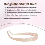 Headbands with Teeth Non-Slip Thin Acetate Hairbands for Women, Sunglasses Headband Design, 90s Retro Hair Barrettes, No Pressure & No Headache Hair Bands (Pink Star)