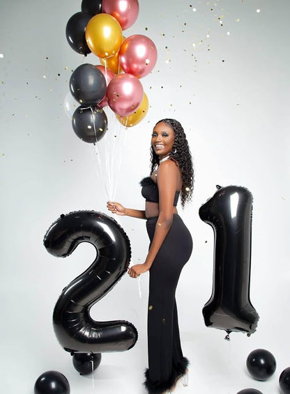 40 Inch Black Number 0 Balloon Birthday Party Decorations - Image 8