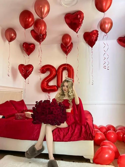 Numbers 30 Balloon 40Inch Red Balloons - Image 4