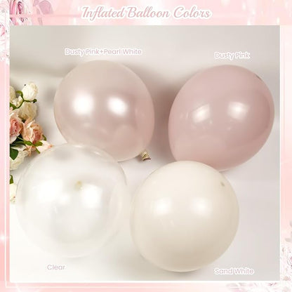 CROSSFINGERS Pearl Dusty Pink Balloon Garland Arch Kit Wedding Decorations | - Image 3