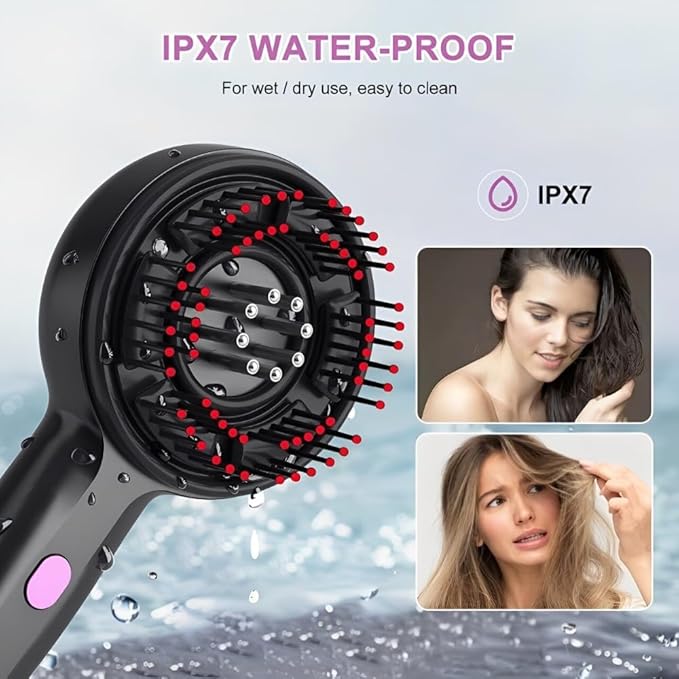 Electric Hair Massager Comb, Multi-Function Scalp Massager Brush for Hairs Care, Hair Scalp Massager Comb with Oil Applicator, Scalp Massager for Home Relaxation and Travel Use