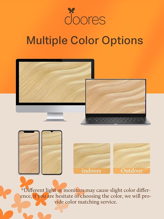 DOORES Hair Extensions, Dirty Blonde Mixed Platinum Blonde 10pcs 20g 12 Inch, Human Hair Tape In Natural Invisible Extensions