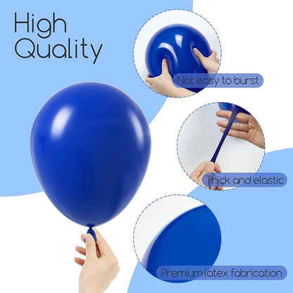 Awenztech 122pcs Royal Blue Latex Balloons in 18 12 10 5 inches | Graduation - Image 3