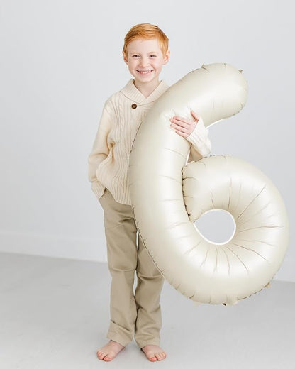 Cream Number 7 Balloon 40 Inch - Image 2
