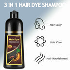Hair Dye, Hair Dye Shampoo for Women & Men, Color Shampoo Hair Dye 16.9 Fl Oz, Safe and Natural Champu Para Canas (Dark Wine Red)