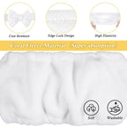 Shintop Skincare Headband, Soft Spa Headband Makeup Headwear with Cute Bow Elastic Hairband for Washing Face Facial Mask Showers（White）
