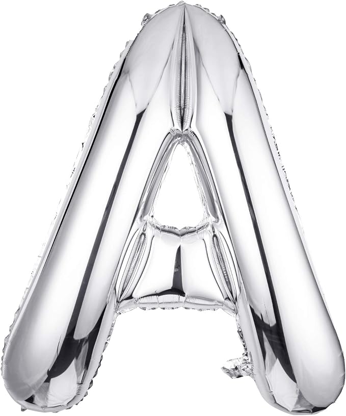 Single Aluminum Hanging Foil Film Silver Letter Balloons A 40 Inch | by FFNIU