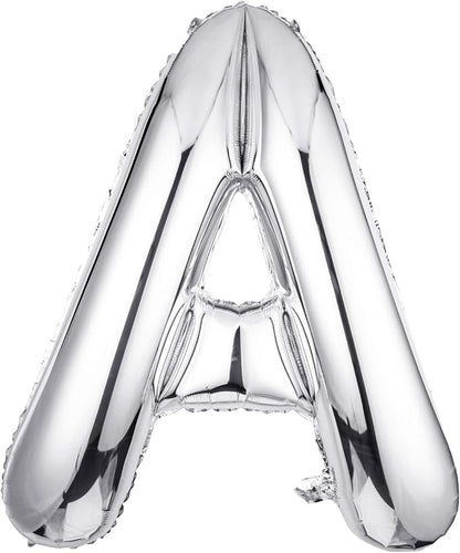 Single Aluminum Hanging Foil Film Silver Letter Balloons A 40 Inch | by FFNIU