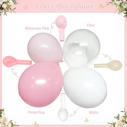 Light Pink Balloon Arch Kit, Baby Pink White Balloon Garland Kit | 126Pcs - Image 7