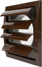 Repa Market 5 Inch Brown Dryer Vent Hood/Duct Cover for Walls or Ducting/ABS Plastic Grille with Flaps & Insect Screen/Exhaust and Dryer Vent Covers for Indoor & Outdoor Use