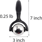 Roller Massage Ball - Ergonomic Handle Cold Warm Compression Temperature Keeper Stainless Steel Muscle Pain Relief Body Neck Shoulder Back Leg Calf Therapy Ice Heat Hot-Roller Stick