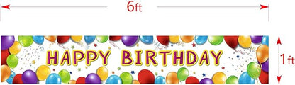 Letjolt Happy Birthday Banner Balloon Sign Huge Party Supplies 6 Feet | - Image 5