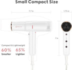 Hair Blow Dryer with Diffuser, IG INGLAM Professional High Speed Brushless Motor Negative Ion Low Noise Constant Temperature, 3 Heat Settings 3 Speeds and Cool Shot Brutton Powerful Ionic Hair Dryer