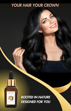 The Ageless Box Ayurvedic Hair Oil Serum – Reduces Hair Fall, Tames Frizz & Curls, Strengthens Roots & Supports Hair Growth – Amla, Argan, Bhringraj & Rosemary Blend – Vegan, Cruelty-Free – 50ml