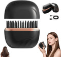 Mini Hair Straightener, Rechargeable Portable Cordless Hair Straightener Brush,Fast Heating with 3-Speed Temperature Control, Anti Scald Shell, Lightweight for Home Travel Gift (Black)