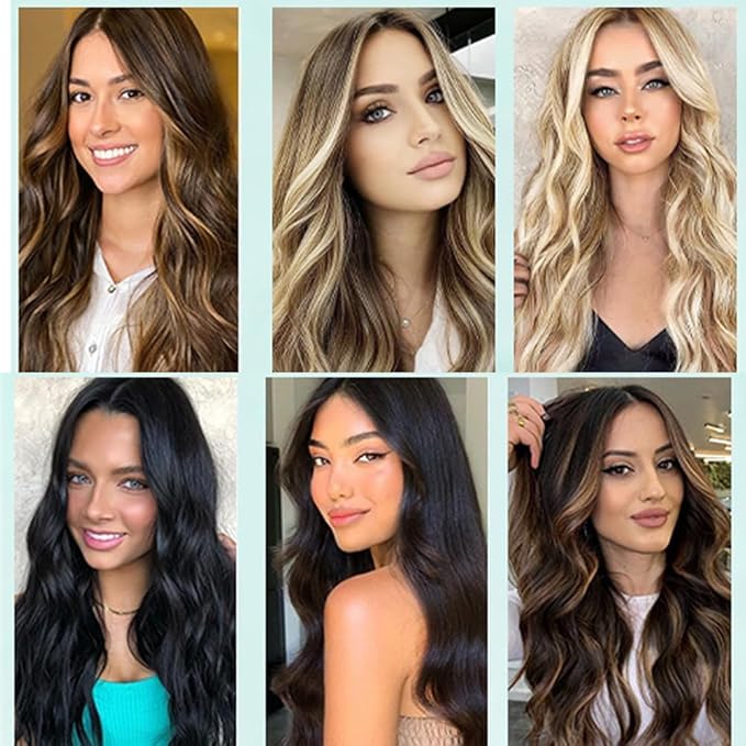 FB27 Balayage Clip In Hair Extensions Real Human Hair Straight Highlight Clip ins for Black Women 8Pcs with 18Clips 120g 22inch #T1B/1B/27 Balayage Black to Blonde