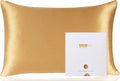ZIMASILK 100% Pure Mulberry Silk Pillowcase for Hair and Skin,Both Side 19 Momme Silk, 1pc (Standard 20''x26'', Golden)