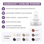 Rumi Cosmetiques HairMagic+ Root Touch Up Powder – Instant Gray Hair Coverage & Hairline Filler – Water-Resistant, Natural Finish, Nourishing Formula with Argan Oil & Vitamin E (Charcoal Brown)