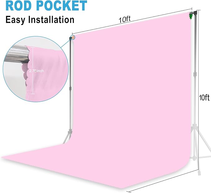 Pink Photography Backdrop for Photoshoot, 10x10 FT | Versatile Studio Photo - Image 2
