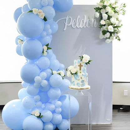 Voircoloria 110pcs Light Blue Baby Blue Latex Party Balloons, 12inch | - Image 4