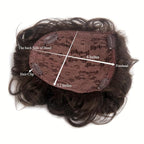 H&Bwig Men Short Toppers Hairpiece Brown with Clips in Hair Extensions for Covering White Loss Hair Toupee