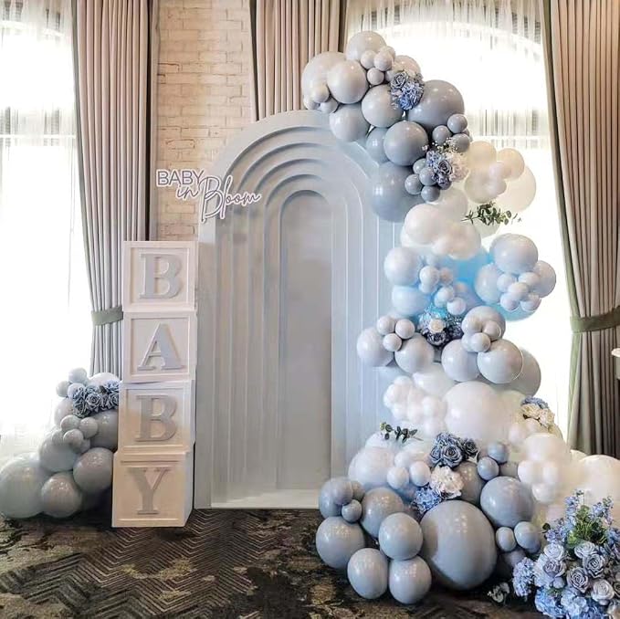 Dusty Blue Balloon Garland Arch Kit - Image 5