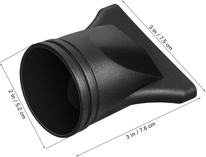 FRCOLOR 2pcs Universal Hair Dryer Nozzle Attachment Concentrator and Curly Hair Diffuser Tips for Blow Dryers Salon Styling Accessories Black