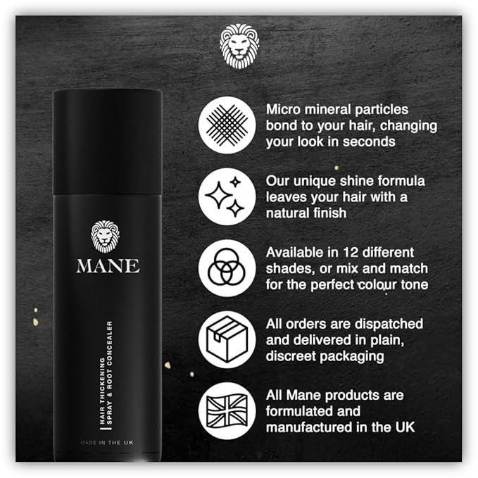 Hair Thickening Fiber Spray by Mane (200 ml, Light Blond)