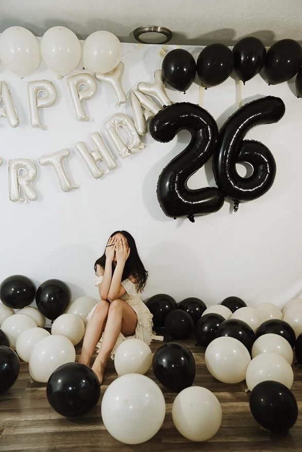 Number Balloons 60 Balloon 40 inch Black - Image 4
