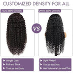 40 Inch 13x6 Deep Wave Lace Front Wigs Human Hair Pre Plucked 250% Density 13x6 HD Transparent Lace Frontal Wigs Human Hair Glueless Deep Curly Human Hair Wigs For Women Natural Color