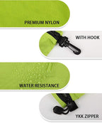 GOX Travel Toiletry Bag Carry On Zipper Pouch Cosmetic Kit Makeup Digital Bag Water Repellent Nylon (Green)
