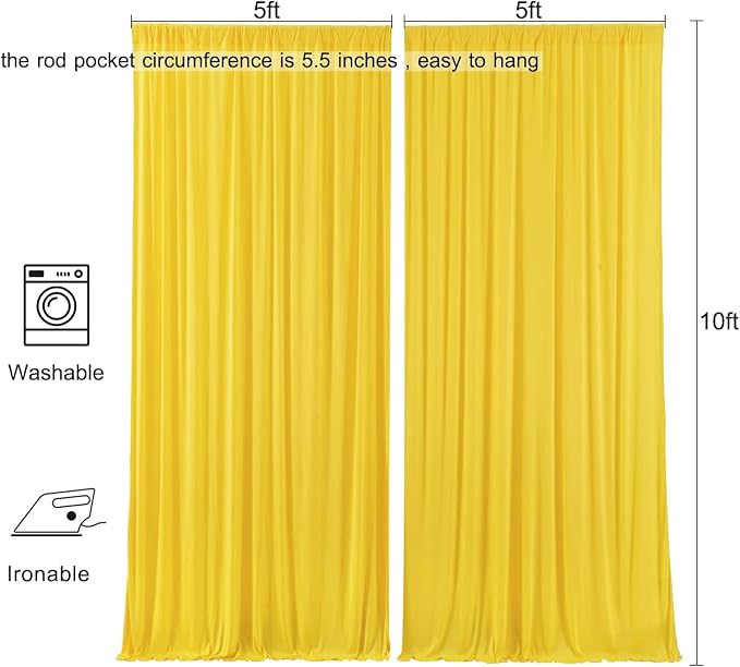 AK TRADING CO. 10 feet x 10 feet Polyester Backdrop Drapes Curtains Panels - Image 7