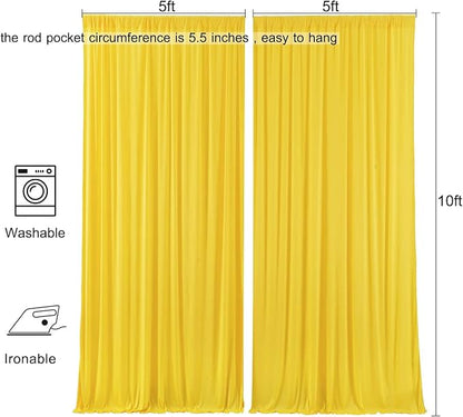 AK TRADING CO. 10 feet x 10 feet Polyester Backdrop Drapes Curtains Panels - Image 7