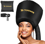 Hair Dryer Bonnet - Upgraded Extra Large Soft Adjustable Hooded Cap for Fast Hair Styling and Care