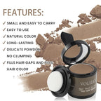 VOLLUCK Root Touch up Powder, Instant Hairline Powder for Thinning Areas and Gray Hair Coverage, Natural and Non-greasy Root Cover up for Women and Men (Brown, 0.35 Ounce)