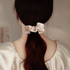 DAISYSILK Pure Mulberry Silk Hair Scrunchie for Women Gentle No-Crease Silk Hair Tie Smooth Elastic Ponytail Holder (Dusty Pink)
