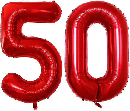 Number 50 Balloons for 50th Birthday Party Decorations, 42 Inch Jumbo Foil by GOER