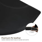 BarberPub Anti-Fatigue Salon Mat for Stylist Standing, Semi Circle Comfort Barber Floor Mat 0025 (Black, 3' x 4'x 1”)