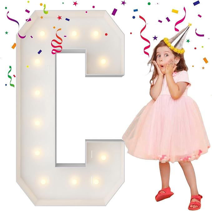 4FT Marquee Light Up Letters, Large Marquee Letters, Mosaic Balloon Frame by MerryMosaics