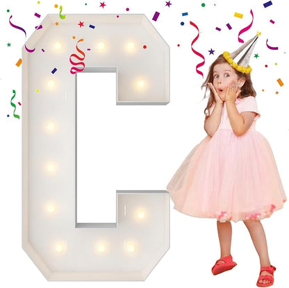 4FT Marquee Light Up Letters, Large Marquee Letters, Mosaic Balloon Frame by MerryMosaics