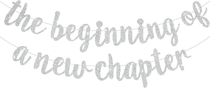 BEISHIDA Silver Pre-Strung Glitter The Beginning of A New Chapter Banner | by Beishida