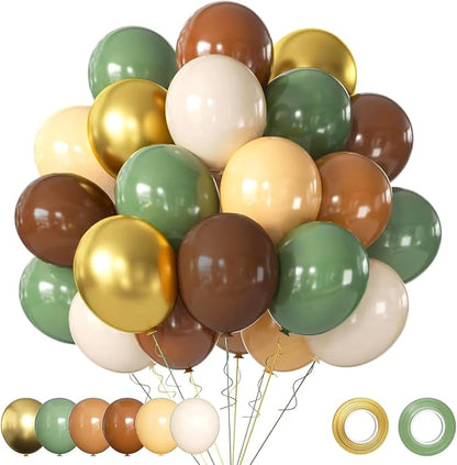 Green and Brown Balloons Set by AIOZX