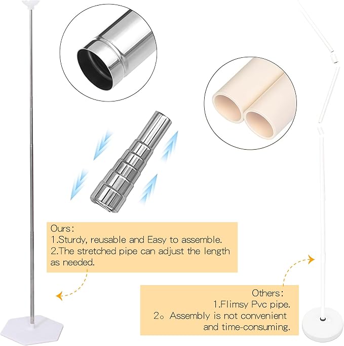 Balloon Column Stand Kit, Balloon Column Gold - Image 6