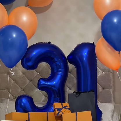 Navy Blue 13 Balloon Numbers, 40 Inch Dark Blue 13 or 31 Birthday Balloons - Image 6